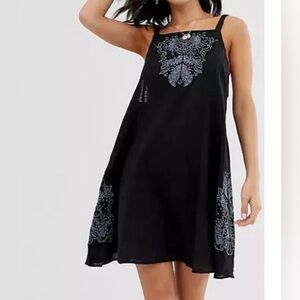 Free People Tulum Cutwork Slip Mini Dress Embroidered Women Size Medium